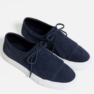 ZARA Plimsoll leather sneakers